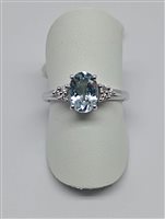Anello Davite & Delucchi Donna CLASSIC LINE in Oro bianco Acquamarina AAM000250-14